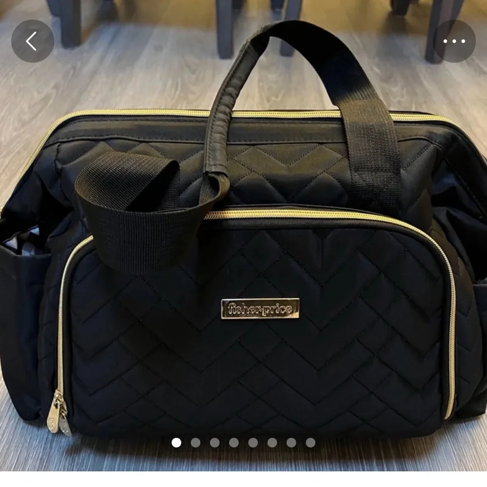 Brand New Black Fisher Price Quilted Diaper Bag